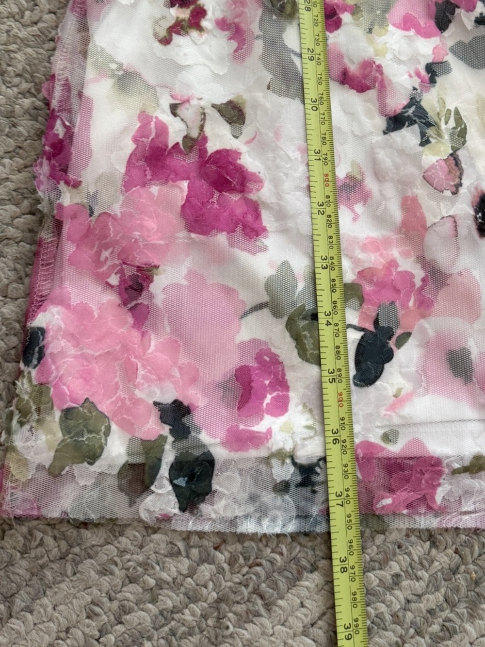 NWT Jessica Howard Floral Dress Pink Sheer Overlay Short Sleeve Elegant Size 16 - Picture 13 of 16